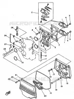 ADMISSION pour Yamaha 25N 2 Stroke, 3 Cylinder de 1998