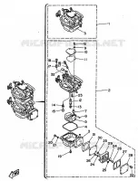 CARBURATEUR pour Yamaha 25N 2 Stroke, 3 Cylinder de 1998