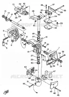 SUPPORT 1 pour Yamaha 25N 2 Stroke, 3 Cylinder de 1998