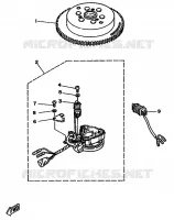 PIECES ALTERNATIVES 2 pour Yamaha 30D 2 Stroke, 3 Cylinder de 1988