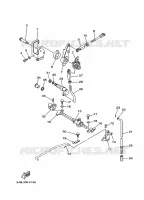COMMANDE D'ACCELERATEUR pour Yamaha 30D Manual Starter, Tiller Handle, Manual Tilt, Oil injection, Shaft 20
