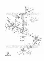SUPPORT 1 pour Yamaha 30D Manual Starter, Tiller Handle, Manual Tilt, Oil injection, Shaft 20