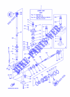 CARTER INFERIEUR ET TRANSMISSION 1 pour Yamaha 30H Manual Starter, Tiller Handle, Manual Tilt, Pre-Mixing, Shaft 20