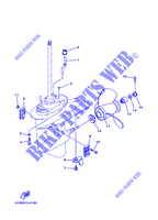 CARTER INFERIEUR ET TRANSMISSION 2 pour Yamaha 30H Manual Starter, Tiller Handle, Manual Tilt, Pre-Mixing, Shaft 20