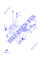 CARTER INFERIEUR ET TRANSMISSION 2 pour Yamaha 30H Manual Starter, Tiller Handle, Manual Tilt, Pre-Mixing, Shaft 15