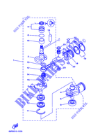 VILEBREQUIN / PISTON pour Yamaha 30H Manual Starter, Tiller Handle, Manual Tilt, Pre-Mixing, Shaft 15