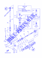 CARTER INFERIEUR ET TRANSMISSION 1 pour Yamaha 30H Manual & Electric Steering, Tiller & Remote Control, Manual Tilt, Pre-Mixing, Shaft 15