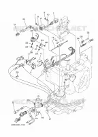 PIECES ELECTRIQUE 4 pour Yamaha 30H Manual & Electric Steering, Tiller & Remote Control, Manual Tilt, Pre-Mixing, Shaft 15