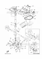 SUPPORT 2 pour Yamaha 30H Manual & Electric Steering, Tiller & Remote Control, Manual Tilt, Pre-Mixing, Shaft 15