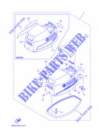 CAPOT SUPERIEUR pour Yamaha E25B Enduro, Manual Starter, Tilller Handle, Manual Tilt, Pre-Mixing, Shaft 20