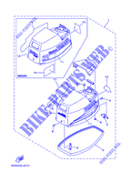 CAPOT SUPERIEUR pour Yamaha E25B Enduro, Manual Starter, Tilller Handle, Manual Trim & Tilt, Pre-Mixing, Shaft 20