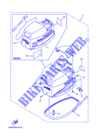 CAPOT SUPERIEUR pour Yamaha E25B Enduro, Manual Starter, Tilller Handle, Manual Tilt, Pre-Mixing, Shaft 15