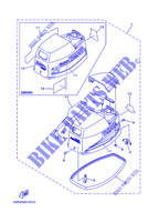 CAPOT SUPERIEUR pour Yamaha E25B Manual Starter, Tiller Handle, Manutl Tilt, Pre-Mixing Fuel and oil de 2008