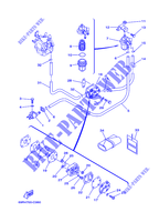RESERVOIR A ESSENCE pour Yamaha E25B Manual Starter, Tiller Handle, Manutl Tilt, Pre-Mixing Fuel and oil de 2008