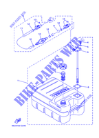 RESERVOIR A CARBURANT pour Yamaha E25B Enduro, Manual Starter, Tilller Handle, Manual Tilt, Pre-Mixing de 2007