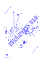 CARTER INFERIEUR ET TRANSMISSION 2 pour Yamaha E25B Enduro, Manual Starter, Tilller Handle, Manual Tilt, Pre-Mixing, Shaft 20