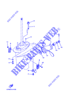 CARTER INFERIEUR ET TRANSMISSION 2 pour Yamaha E30H Manual Starter, Tiller Handle, Manual Tilt, Pre-Mixing, Shaft 15