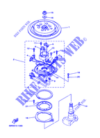 GENERATEUR pour Yamaha E30H Manual Starter, Tiller Handle, Manual Tilt, Pre-Mixing, Shaft 15