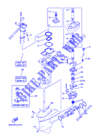 KIT DE REPARATION 2 pour Yamaha E30H Manual Starter, Tiller Handle, Manual Tilt, Pre-Mixing, Shaft 15