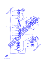 VILEBREQUIN / PISTON pour Yamaha E30H Manual Starter, Tiller Handle, Manual Tilt, Pre-Mixing, Shaft 15