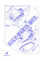 CAPOT SUPERIEUR pour Yamaha E30H Manual Starter, Tiller Handle, Manual Tilt, Pre-Mixing, Shaft 20