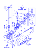 CARTER INFERIEUR ET TRANSMISSION 1 pour Yamaha E30H Manual Starter, Tiller Handle, Manual Tilt, Pre-Mixing, Shaft 20