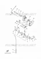 COMMANDE D'ACCELERATEUR 1 pour Yamaha F20B Electric Starter, Remote Control, Power Tilt, Shaft 15