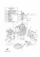 CYLINDRE / CARTER MOTEUR 1 pour Yamaha F20B Electric Starter, Remote Control, Power Tilt, Shaft 15