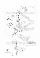 FIXATION BOITIER DE COMMANDE A DISTANCE pour Yamaha F20B Electric Starter, Remote Control, Power Tilt, Shaft 15