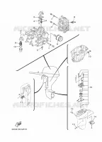 PIECES D'ENTRETIEN pour Yamaha F20S Electric Starter, Tiller Handle, Manual Tilt, Shaft 15