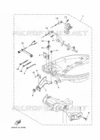 FIXATION BOITIER DE COMMANDE A DISTANCE pour Yamaha F20B Manual Starter, Tiller Handle, Manual Tilt, Shaft 20