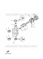 VILEBREQUIN / PISTON pour Yamaha F20L Electric Starter, Tiller Handle, Power Tilt, Shaft 20