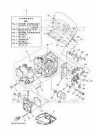 CYLINDRE / CARTER MOTEUR 1 pour Yamaha F20D Electric start, Remote Control, Power Trim & Tilt, Shaft 20