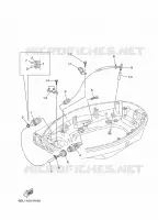 CAPOT INFERIEUR 2 pour Yamaha F20D Electric Starter, Remote Control, Power Trim & Tilt, Shaft 20
