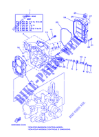 CYLINDRE / CARTER MOTEUR 2 pour Yamaha F25A Electric Starter, Remote Control, Manual Tilt, Shaft 20