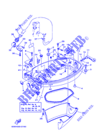 CAPOT INFERIEUR pour Yamaha F25A Manual Starter, Tiller Handle, Manual Tilt, Shaft 15
