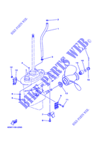 BOITIER D'HELICE ET TRANSMISSION 2 pour Yamaha F25A Manual Starter, Tiller Handle, Manual Tilt, Shaft 15