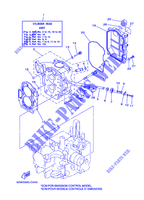 CYLINDRE / CARTER MOTEUR 2 pour Yamaha F25A Electric Starter, Remote Control, Manual Tilt, Shaft 15
