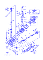 BOITIER D'HELICE ET TRANSMISSION 1 pour Yamaha F25A Electric Starter, Remote Control, Power Trim & Tilt, Shaft 20