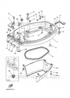 CAPOT INFERIEUR pour Yamaha F25A 4 Stroke de 1999