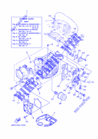 CYLINDRE / CARTER MOTEUR 1 pour Yamaha F25D Manual Starter, Tiller Handle, Manual Tilt, Shaft 20
