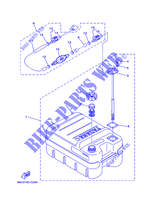 RESERVOIR A CARBURANT pour Yamaha F25D Manual Starter, Tiller Handle, Manual Tilt, Shaft 20