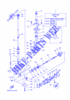 CARTER INFERIEUR ET TRANSMISSION 1 pour Yamaha F25D Manual Starter, Tiller Handle, Manual Tilt, Shaft 15