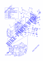 CYLINDRE / CARTER MOTEUR 2 pour Yamaha F25D Manual Starter, Tiller Handle, Manual Tilt, Shaft 15