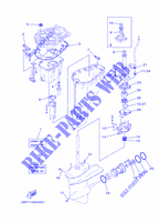 KIT DE REPARATION 3 pour Yamaha F25D Manual Starter, Tiller Handle, Manual Tilt, Shaft 15