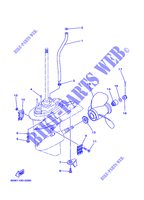 CARTER INFERIEUR ET TRANSMISSION 2 pour Yamaha F25D Manual Starter, Tiller Handle, Manual Tilt, Shaft 15