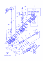 CARTER INFERIEUR ET TRANSMISSION 1 pour Yamaha F25D Electric Starter, Remote control, Manual Tilt, Shaft 15