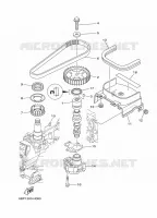POMPE A HUILE pour Yamaha F25D Electric Start, Remote Control, Manual Tilt, Shaft 20