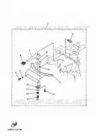 PIECES DE DIRECTION pour Yamaha F25D Manual Starter, Tiller Handle, Manual Tilt, Pre-Mixing, Shaft 15