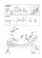 PIECES ELECTRIQUE 5 pour Yamaha F25D Manual Starter, Tiller Handle, Manual Tilt, Pre-Mixing, Shaft 15